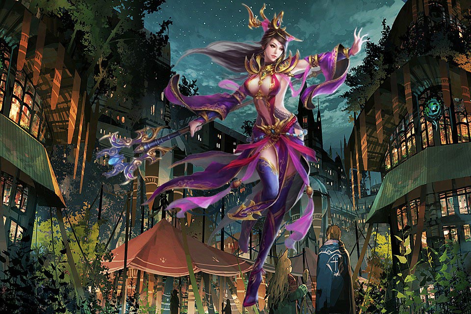 之后,他抱着小镇之花,在残存百姓、骑士的注视下,默然神伤而去,消失在天际……