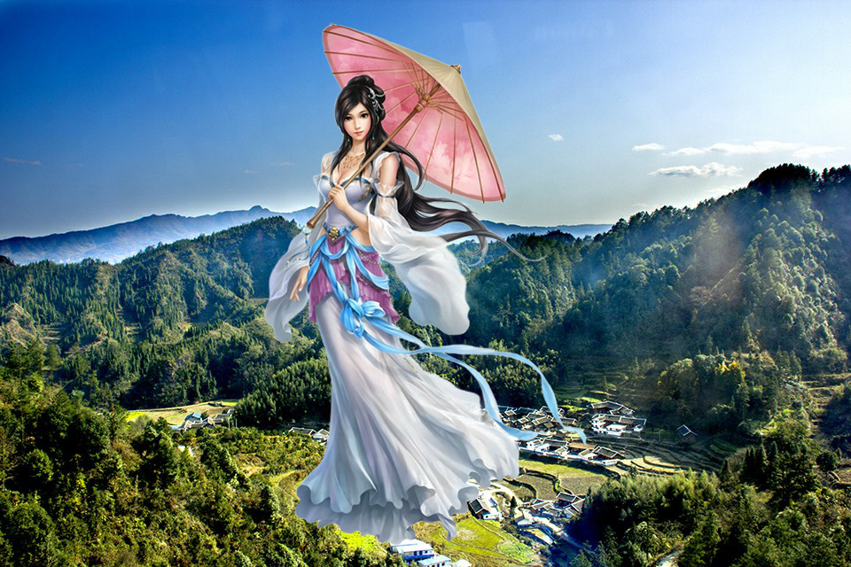 众人连忙看去，只见一个低矮的屋檐上，果然有几道明显的光束在微微晃动。